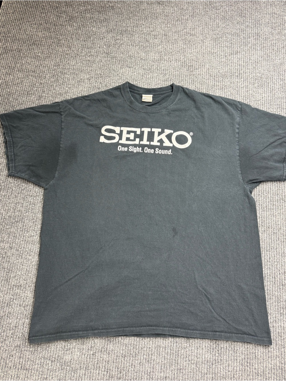 Seiko Black T-Shirt with White Logo